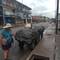 Open drains are commonplace in the city