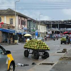 City centre, closed Market Circle in the background