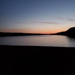 Coucher de soleil sur le lac de Saint Hubert