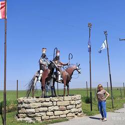 Kunst am Highway - wir verlassen Blackfeet-Gebiet