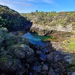 The water level of the Arriata falls,before the dam is opened