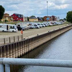 Unser Nachtplatz, direkt an der Elbe
