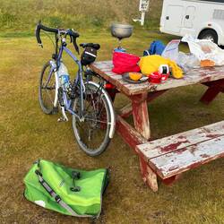 For the first time this trip, eating outside of the tent is feasible