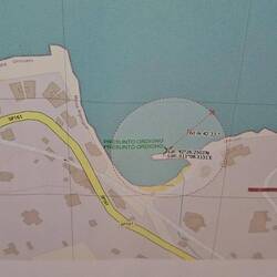 This beach was roped off and the Italian notice explained that an explosive device had been found!