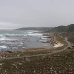 Durch die karge Landschaft der Kap-Halbinsel...