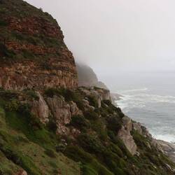 Über die Chapman's Peak Road fahren wir auf die Kap-Halbinsel...