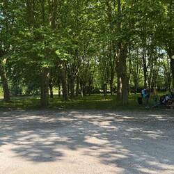 Our first challenge of the day - finding the way from this park