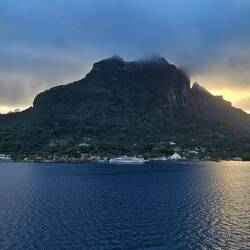 Sunrise behind Mt Pahia