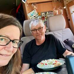 Wegen möglicher Bären drinnen gekocht und gegessen! 👍