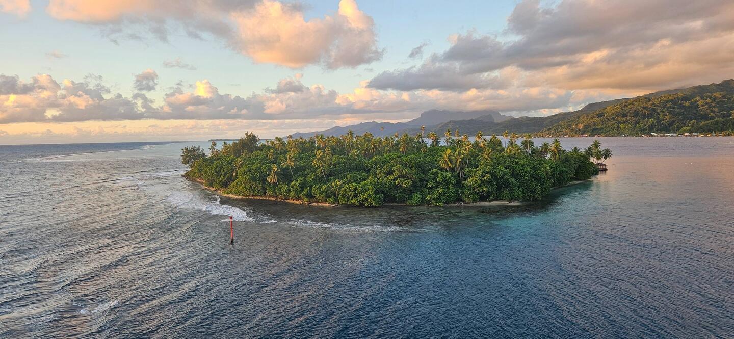 One of the islets we sailed past as we entered the lagoon.
