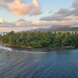 One of the islets we sailed past as we entered the lagoon.