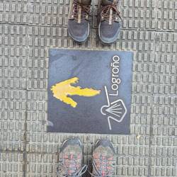 Logroño is incredibly proud of its Camino heritage, and has its own unique Camino iconography!
