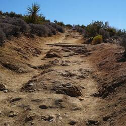 auf diesem Weg haben die vor 150 Jahren mit Pferden das ganze Equipment transportiert - unglaublich