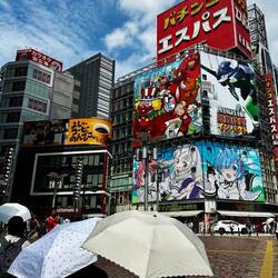 Regenschirm hier bei Sonne wichtig!