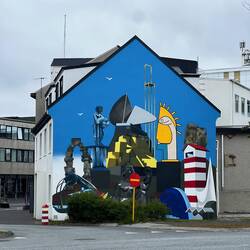 Street art is popular in Iceland