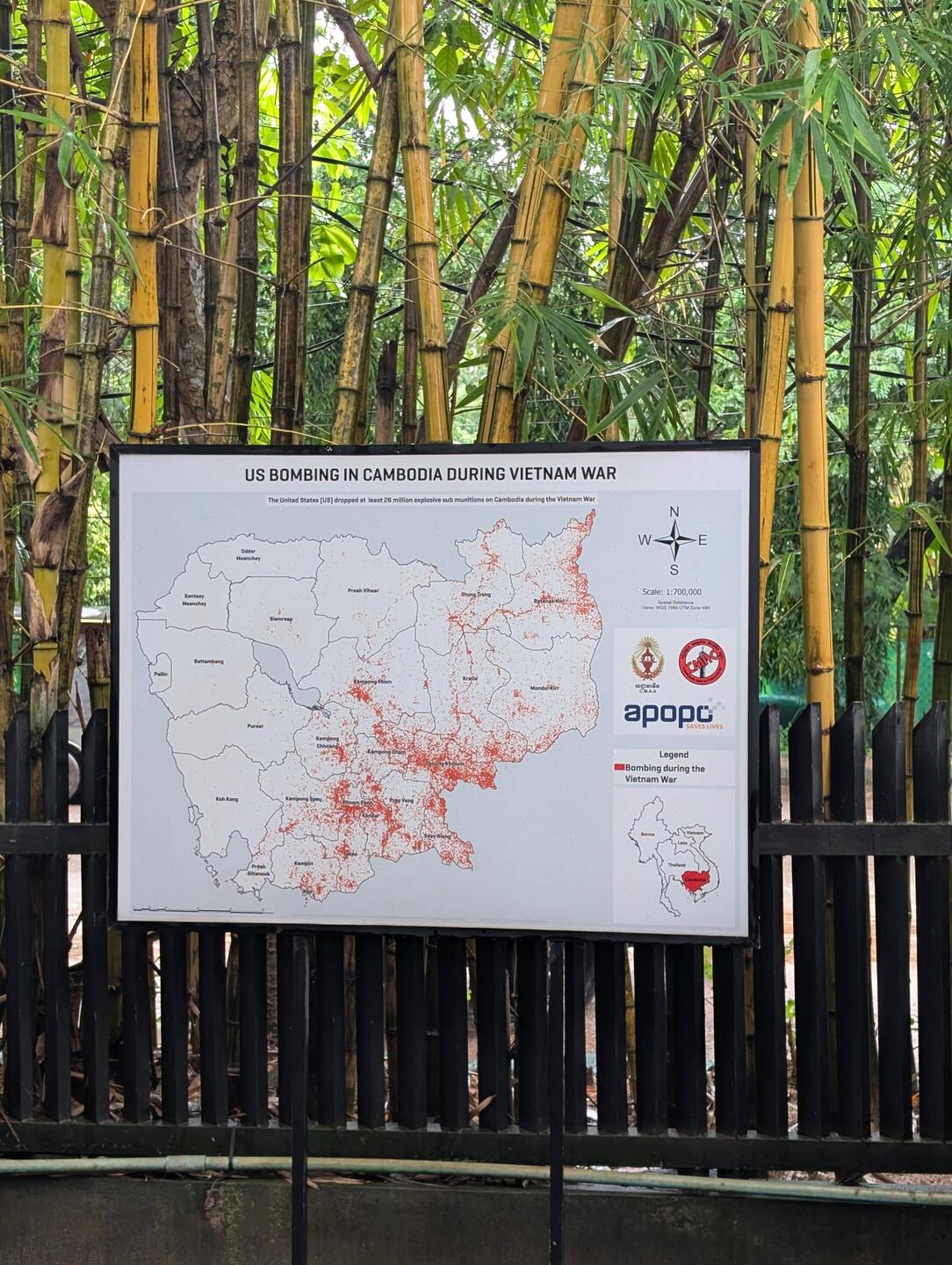Map of bombed Cambodia