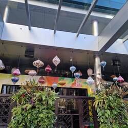 Pretty Chinese lanterns at the sky tower