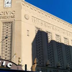 Civic hall with lovely carvings