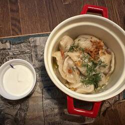 Dumplings mit pork und beef