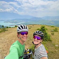 Erster Blick auf den Stausee