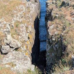 Meeres Schlucht am Kap Athoto