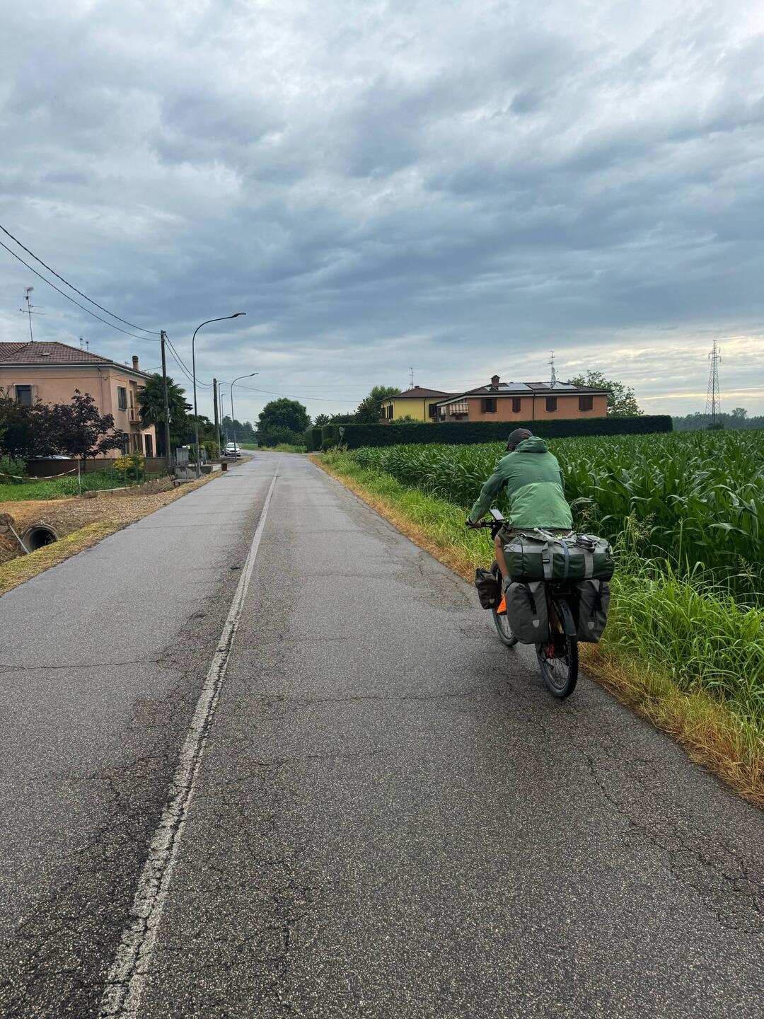 Um 7:30 regnete es leicht.