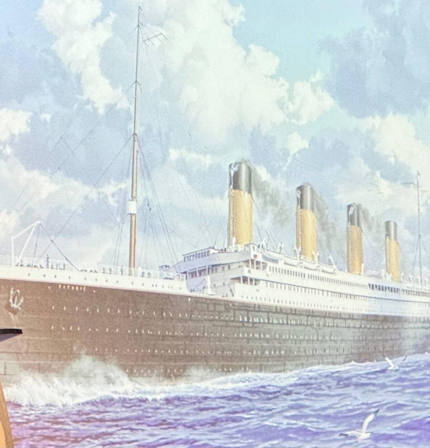 TITANIC- 3 smoke stacks and "one" just for looks (no smoke)
