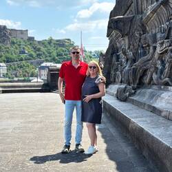Thomas und Katharina am Deutschen Eck