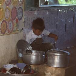 The breakfast program funded by UNICEF