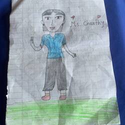 I think she drew a better looking Chanthy than my real self❤️