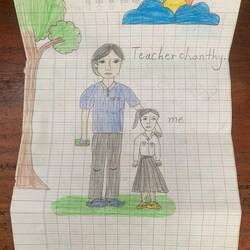 Such a loving gesture she depicted of me in her drawing ❤️