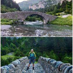 Wieder Start über die schöne Brücke