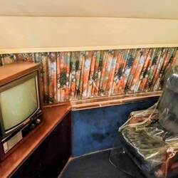 This was where Elvis sat to watch TV on the plane.
