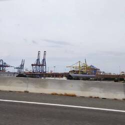 Der große Containerhafen