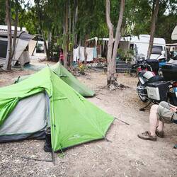 Der Campingplatz in Pula