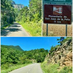 Hinter Jaca sind wir abgebogen zum Kloster - 11km schmale aber schicke Straße