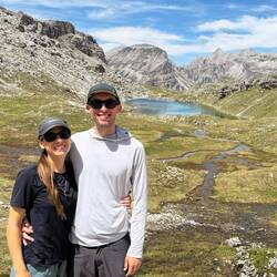 Cool alpine lake midway through the hike
