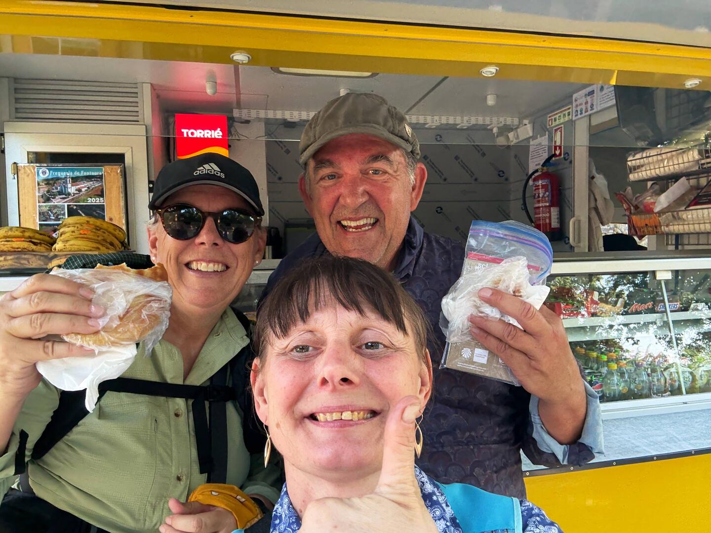 Woman from Belarus selling homemade pierogis