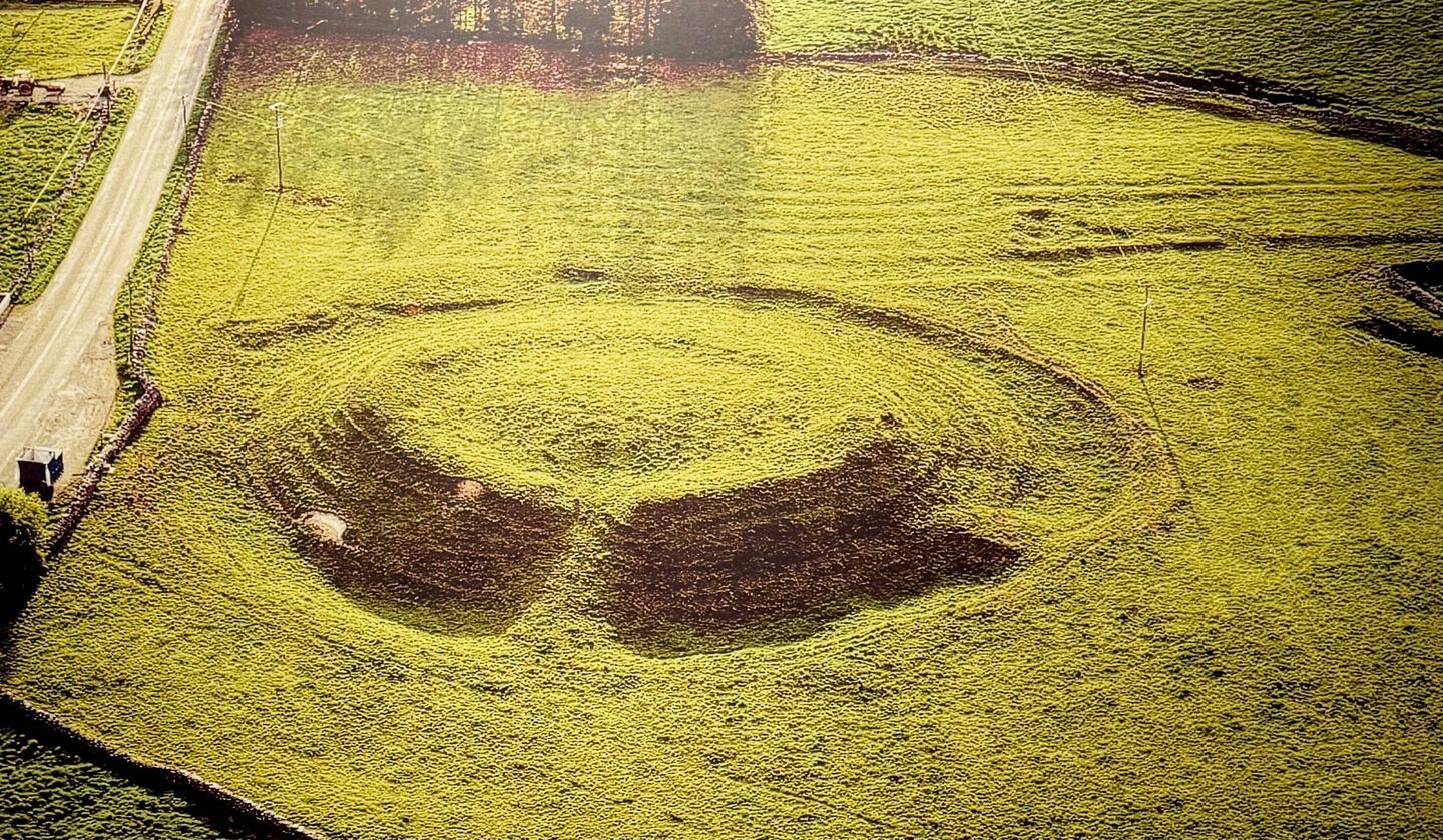 Aerial view of Rathcroghan Mound