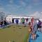 Bocce action on the top deck