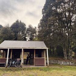 The Possum Party Hut. We had camped next to this on the right.
