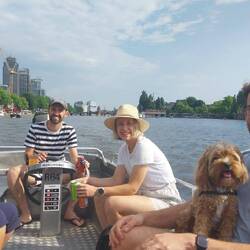 Cruising . Complimentary nibbles, and a great evening.