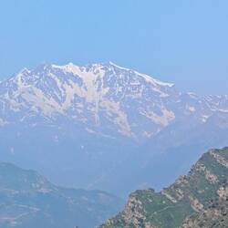 Wunderschöner Morgen mit Blick auf das Monte Rosa Massiv