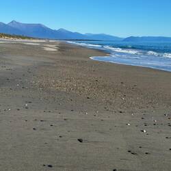 Ship Creek beach stretched wonderfully on and on