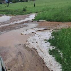 Kurz vor unserer Ankunft gabs einen Hagelschauer