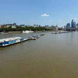 Looking east towards Saint Paul's Cathedral and the modern skyline