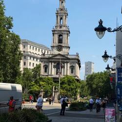 The church you’re looking at is St. Mary le Strand, located on the Strand in central London.
