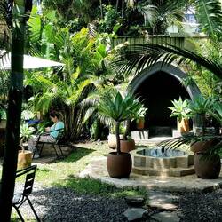 An oasis of greenery in the middle of the city: Finca Escalante.