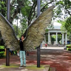 Ok, not realy "in front of the wings", but still a good one! :)