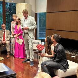 v.l.n.r: Andis Onkel, Schwester, MP Schwester, A-Trauzeuge, MP, Andi